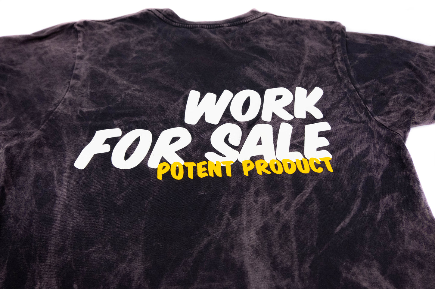 WORK FOR SALE TEE - ACID BLACK