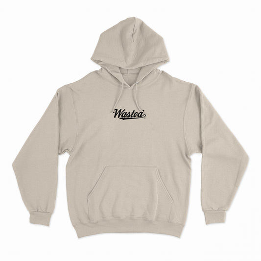 CENTER SCRIPT HOODIE - ALMOND