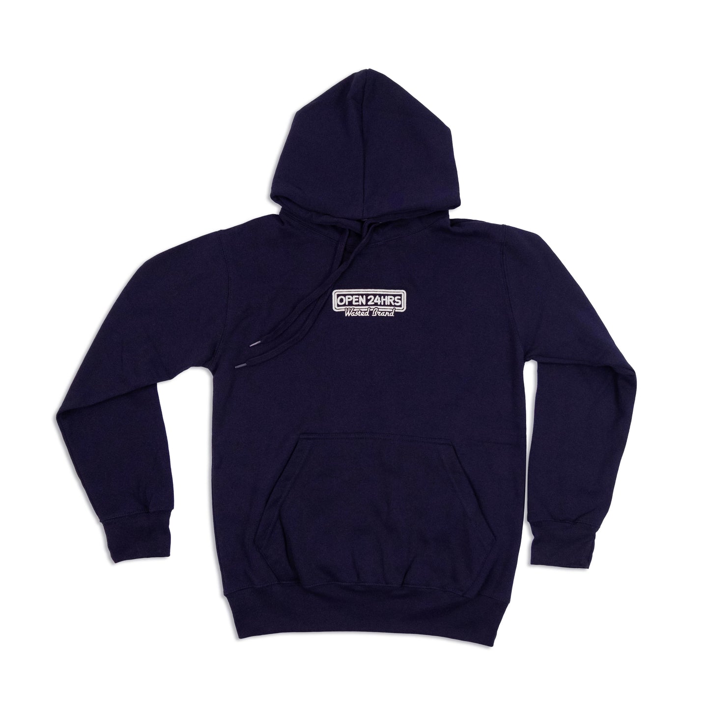 OPEN 24HRS BOX LOGO HOODIE - MANUFACTURER BLUE