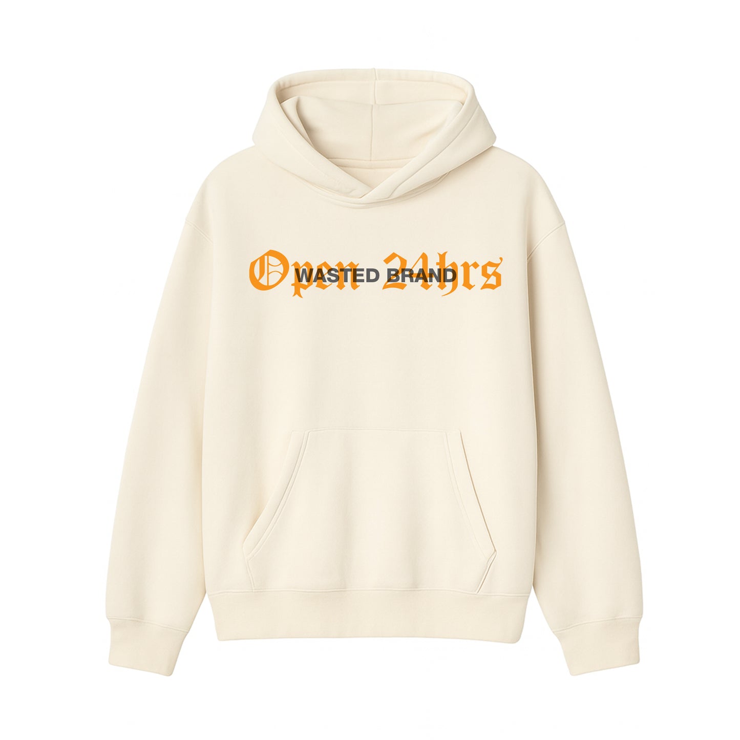 OUTWORK THE DEVIL HOODIE - BONE/ORANGE/SHADOW BLACK