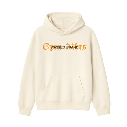 OUTWORK THE DEVIL HOODIE - BONE/ORANGE/SHADOW BLACK