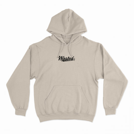 CENTER SCRIPT HOODIE - ALMOND