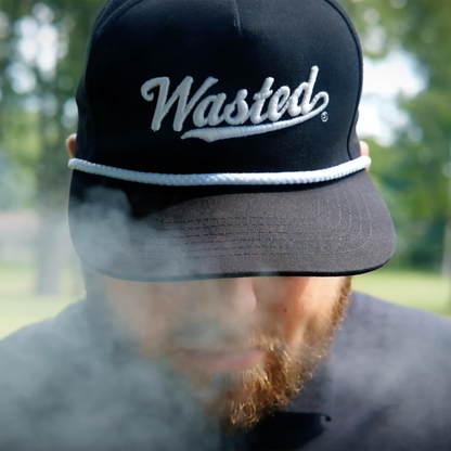 WASTED GOLF ROPE HAT - BLACK